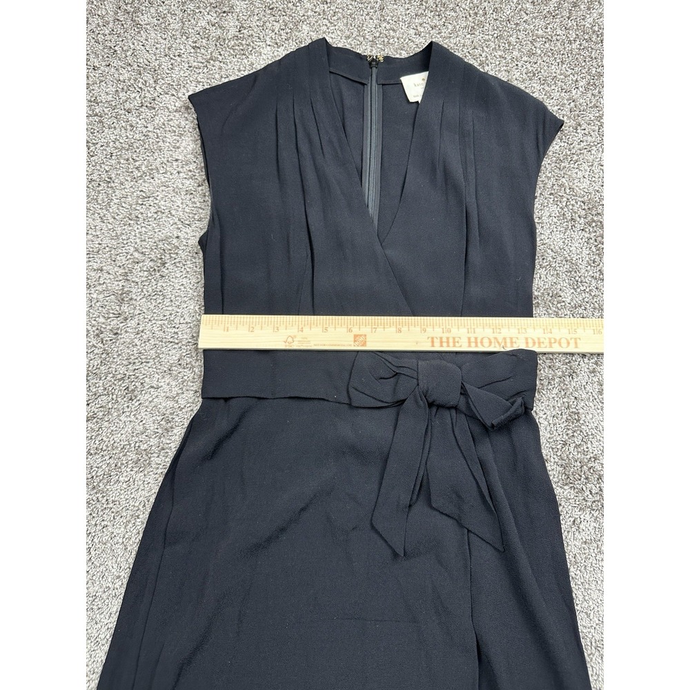 Kate Spade Womens Dress Size 2 Black Bow Waist V Neck Cocktail Career Old Money - Picture 12 of 12
